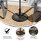 Emma and Oliver Keegan 19.25" Diameter Universal Sunburst Pattern Cement Patio Umbrella Base with Weatherproof Plastic Polymer Coating